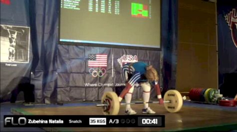 Natalia Zubehina (W60, 75+kgs) Snatch 35 kgs