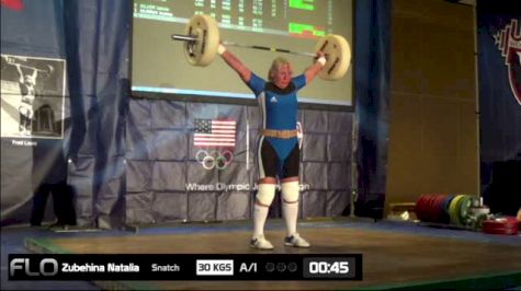 Natalia Zubehina (W60, 75+kgs) Snatch 30 kgs