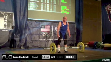 Frederick Lowe (M65, 69kgs) Snatch 58 kgs