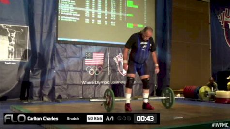 Charles Carlton (M65, 105+kgs) Snatch 50 kgs