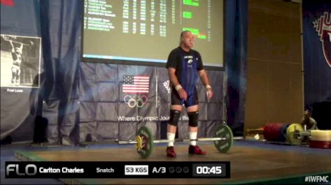Charles Carlton (M65, 105+kgs) Snatch 53 kgs