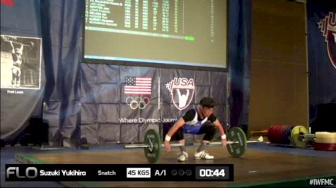Suziki Yukihiro (M65, 56kgs) Snatch 45 kgs