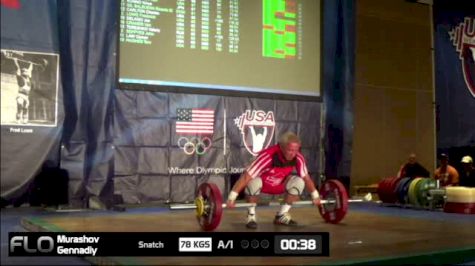 Murashov Gennadiy (M65, 85kgs) Snatch 78 kgs