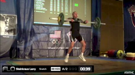 Larry Steinkraus (M65, 85kgs) Snatch 48 kgs
