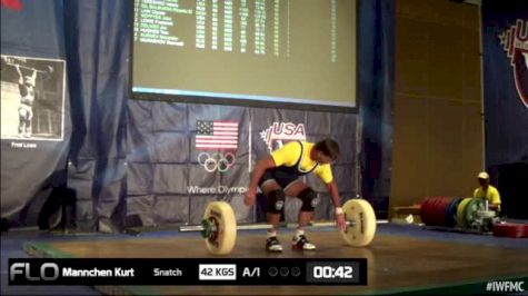 Kurt Mannchen (M65, 77kgs) Snatch 42 kgs