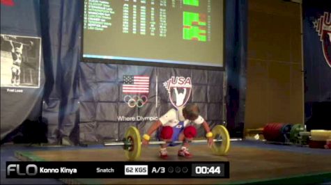Kinya Konno (M65, 77kgs) Snatch 62 kgs