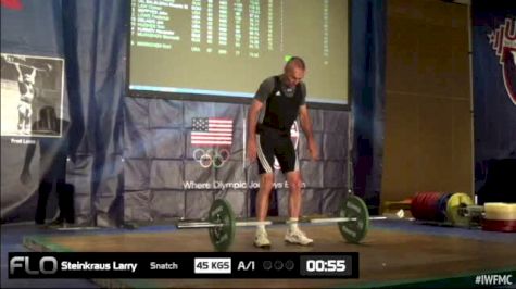 Larry Steinkraus (M65, 85kgs) Snatch 45 kgs