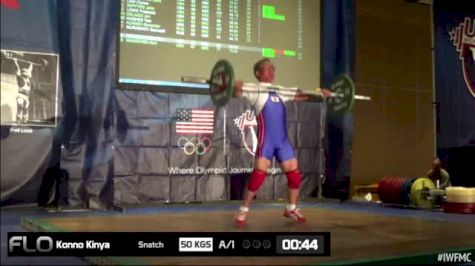 Kinya Konno (M65, 77kgs) Snatch 50 kgs