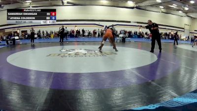 138 lbs Champ. Round 2 - Athena Colderon, Siena Heights University vs Samarrah Swanigan, Indiana Tech University