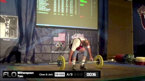 Tom Witherspoon (M65, 94kgs) CJ 59 kgs 2