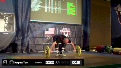 Tom Hughes (M65, 105kgs) Snatch 63 kgs