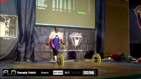 Yoichi Yamada (M60, 85kgs) Snatch 60 kgs