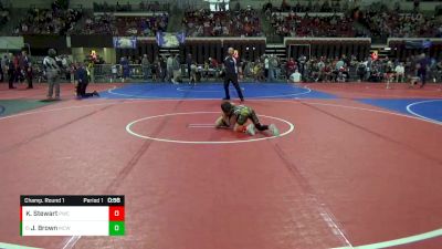 70 lbs Champ. Round 1 - Jhett Brown, Miles City Wrestling Club vs Kye Stewart, Powell Wrestling Club