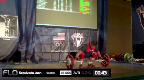 Juan Sepulveda (M60, 105kgs) Snatch 85 kgs