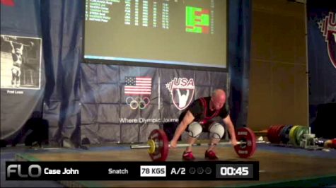 John Case (M60, 105kgs) Snatch 78 kgs 2