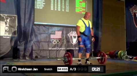 Jan Hinrichsen (M60, 105+kgs) Snatch 84 kgs