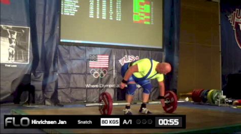 Jan Hinrichsen (M60, 105+kgs) Snatch 80 kgs