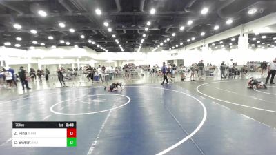 70 lbs Semifinal - Zeke Pina, Sunnyside WC vs Connor Sweat, Kalispell WC