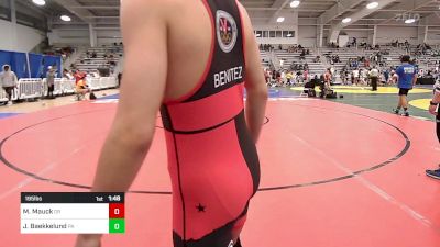 195 lbs Round Of 16 - Mishael Mauck, OR vs Jonas Baekkelund, PA