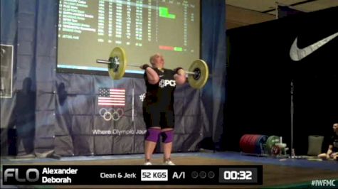 Deborah Alexander (W50, 75+kgs) CJ 52 kgs