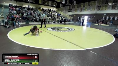 49 lbs Quarterfinal - Robin Dunford, 951 Wrestling Club vs Justin Torres, Escondido Thundercats