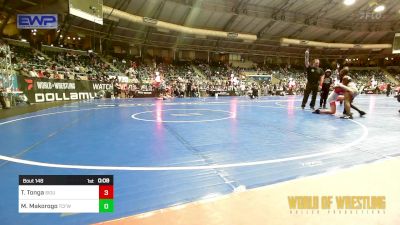 110 lbs Semifinal - Tuff Tonga, Siouxland Wrestling Academy vs Mugabi Makorogo, Techfall Wrestling Club