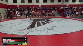 165 lbs 5th Place Match - Kaden Kral, Garner-Hayfield/Ventura vs Colton Anderegg, Charles City