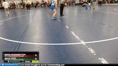 Silver 157 lbs Cons. Round 3 - Simon Hickingbottom, Iowa Lakes Community College vs Brock Byrd, Southeast Community College