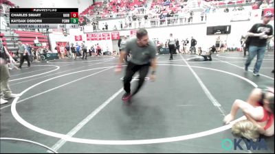 52-55 lbs Rr Rnd 3 - Mason Shumaker, F-5 Grappling vs Obadiah Boyd, Harrah Little League Wrestling