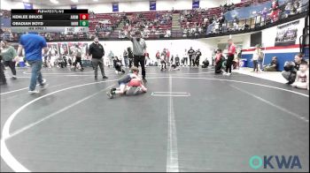 52-55 lbs Rr Rnd 1 - Kenlee Bruce, ARDMORE TAKEDOWN CLUB vs Obadiah Boyd, Harrah