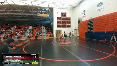 71 lbs Round 1 - Marshall Brown, Greybull Basin Athletic Club vs Carmine Crisman, North Montana Wrestling Club