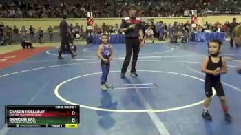 37 lbs Cons. Round 3 - Chason Holladay, Clinton Youth Wrestling vs Braxson Bas, Topeka Blue Thunder