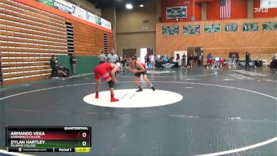 165 lbs Quarterfinal - Dylan Hartley, Palomar College vs Armando Vega, Bakersfield College