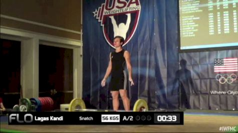 Kandi Lagas (W35, 63kgs) Snatch 56 kgs