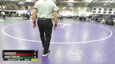 133 lbs Semifinal - Freddy Barajas, University Of Saint Mary (KS) vs Adonis Boyd, Cumberlands (Ky.)