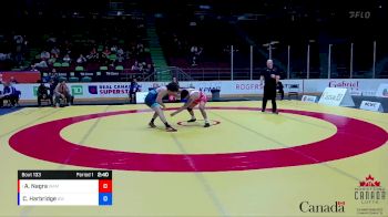 79kg Semifinal - Arjun Singh Nagra, Coast Wrestling Academy & Society vs Caius Harbridge, Guelph WC