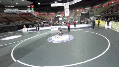 94 lbs 5th Place Match - Andres Yebra, Middletown Wrestling Club vs Jaxx Lopez, Monster Garage Wrestling