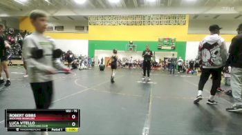 75 lbs Semifinal - Robert Gibbs, Backyard Brawlers vs Luca Vitello, Richmond Hill Wrestling Club