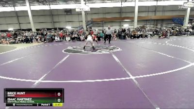 80 lbs Cons. Round 2 - Brice Hunt, Weiser vs Isaac Martinez, South Hills Middle School