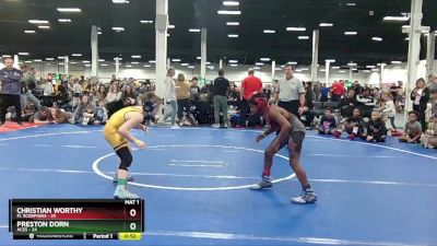 84 lbs Round 6 (10 Team) - Christian Worthy, FL Scorpions vs Preston Dorn, ACES