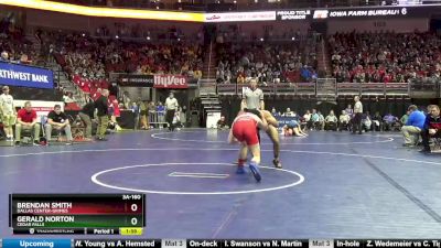 3A-160 lbs Champ. Round 1 - Gerald Norton, Cedar Falls vs Brendan Smith, Dallas Center-Grimes