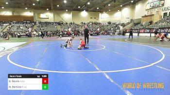 92 lbs Semifinal - Blake Nevils, Honey Badgers Wrestling Club vs Nolan Perkins, Pleasant Hill Wrestling