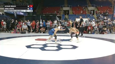 100 lbs Cons. Rd Of 32 - Alyaah Bravo, California vs Anna White, North Dakota