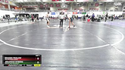 165 lbs Cons. Round 2 - Braden Peglow, William Penn (Iowa) vs Jeraimiah Nyberg, Graceland University