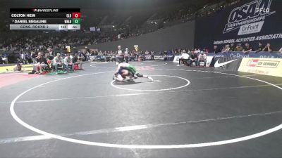 2A/1A Boys 157 Cons. Round 2 - Daniel Segaline, Waldport Boys vs Colton Hein, Central Linn Boys