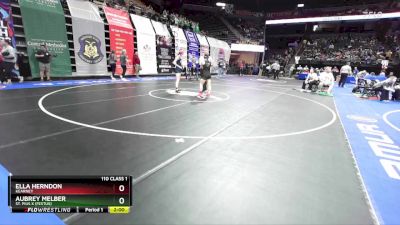 110 Class 1 lbs Champ. Round 1 - Ella Herndon, Kearney vs Aubrey Melber, St. Pius X (Festus)