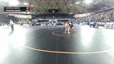 Girls 2A 235 lbs 3rd Place Match - Carolina Monico, Ephrata (Girls) vs Youtarina Herwin, Hudson`s Bay (Girls)