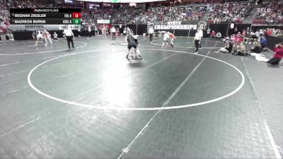 Girls 235 lbs Semifinal - Madison Burns, Ashland-Girls vs Reghan Ziegler, Fond Du Lac-Girls