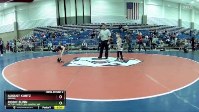 58 lbs Cons. Round 2 - Riddic Bunn, Victory Wrestling-Central WA vs August Kurtz, Indiana