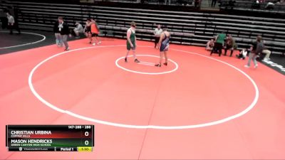 288 lbs Cons. Round 3 - Christian Urbina, Copper Hills vs Mason Hendricks, Green Canyon High School